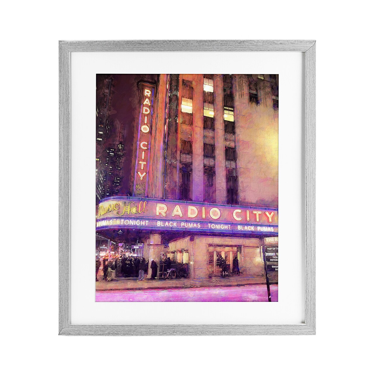 Stupell Industries Radio City Music Hall Framed Print Under Glass, design by Grotto Studios